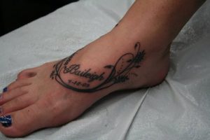 Baby Name Foot Tattoos
