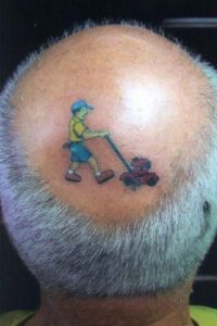 Bald Head Tattoo