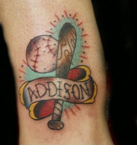 Baseball Bat Tattoo