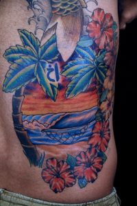 Beach Scene Tattoo