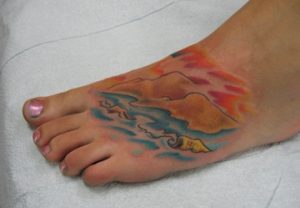 Beach Tattoos on Foot