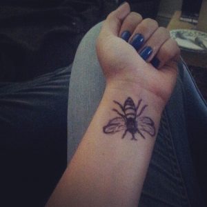 Bee Tattoo Wrist