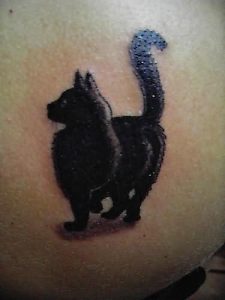 Black Cat Tattoo Back