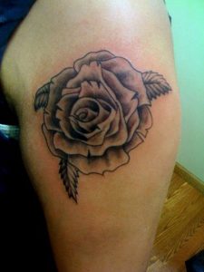 Black Rose Arm Tattoo