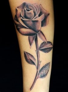 Black Rose Tattoo Forearm