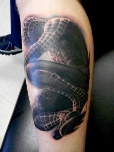 Black Spiderman Tattoo
