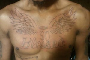 Blessed Tattoo on Chest