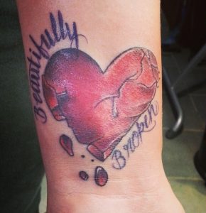 Broken Heart Tattoo Images