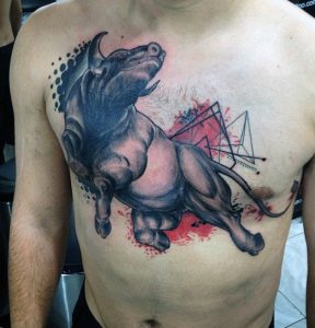 Bull Tattoos Chest