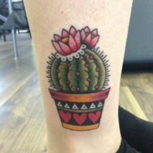 Cactus Flower Tattoo