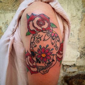 Candy Skull Tattoo Images