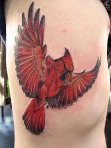 Cardinal Flying Tattoo
