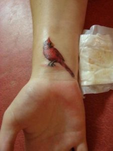 Cardinal Tattoo on Wrist