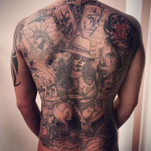 Chicano Back Tattoos
