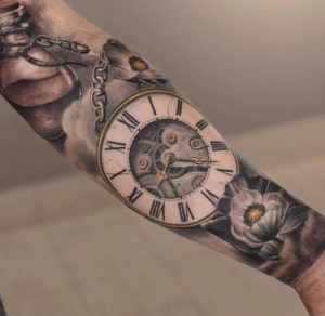 Clock Tattoo Sleeve