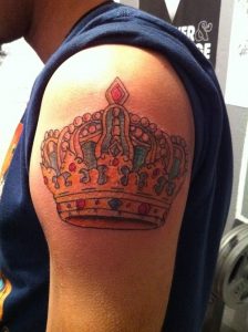 Colored Queen Crown Tattoos