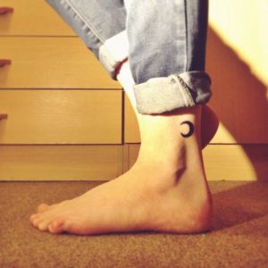 Crescent Moon Tattoo Ankle
