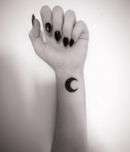 Crescent Moon Tattoo Wrist