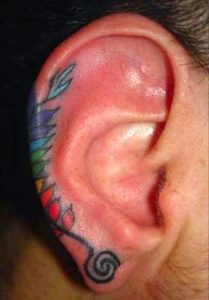 Ear Tattoos for Guys