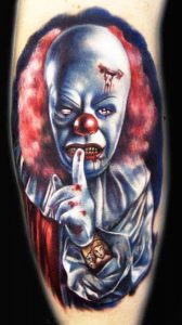 Evil Clown Tattoos