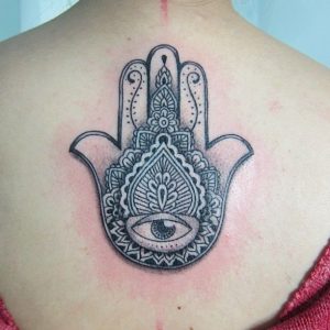 Evil Eye Hand Tattoo