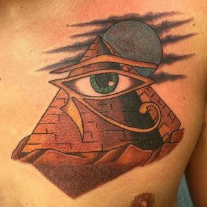 Eye of Horus Pyramid Tattoo