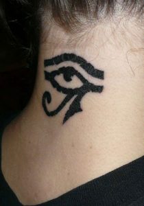 Eye of Horus Tattoo on Neck