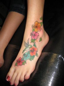 Feet Tattoos Flowers