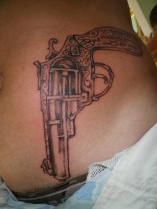 Female Gun Tattoos