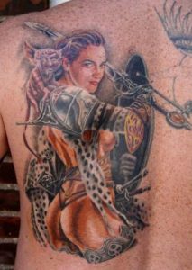 Female Warrior Tattoos