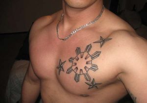 Filipino Sun and Stars Tattoo