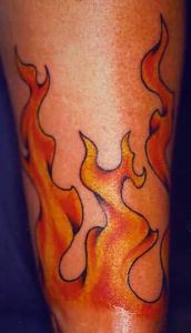 Fire Tattoos on Wrists