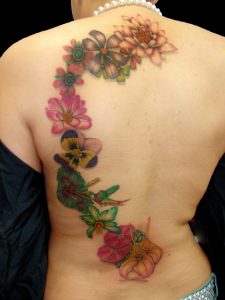 Floral Back Tattoos