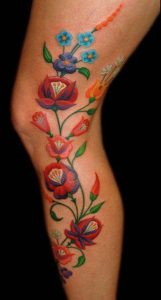 Floral Leg Tattoo