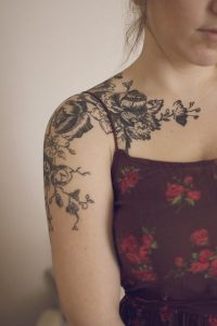 Floral Shoulder Tattoo