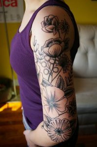 Floral Sleeve Tattoos