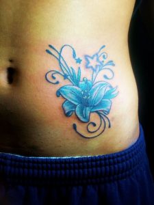 Flower Tattoos on Stomach