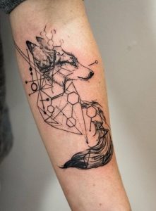 Geometric Fox Tattoo