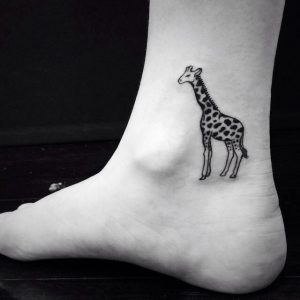 Giraffe Tattoo Ankle