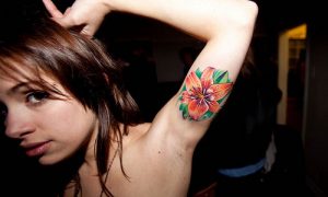 Girl Bicep Tattoo