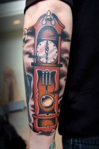 Grandfather Clock Tattoo