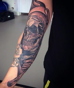 Grim Reaper Sleeve Tattoo