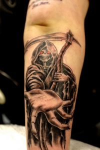 Grim Reaper Tattoos Forearm