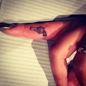 Gun Finger Tattoo