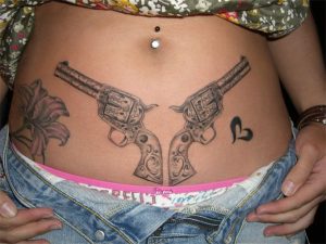 Gun Tattoos for Girls
