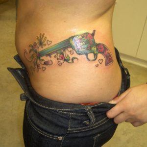 Gun Tattoos on Hips