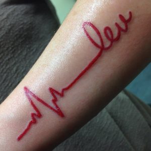 Heartbeat Tattoos on Arm