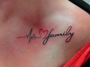 Heartbeat Tattoos on Chest