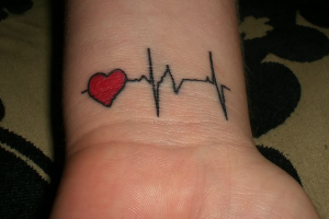 Heartbeat Tattoos on Wrist