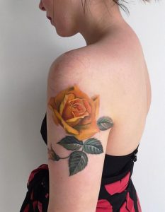 Images of Yellow Rose Tattoo